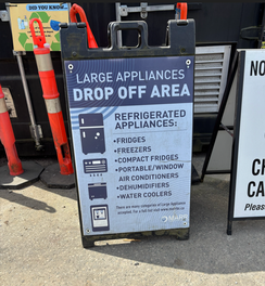 Large appliances recycling depot.